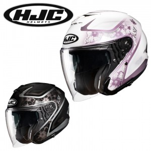 HJC(エイチジェーシー)オープンフェイスヘルメットi31 HJH274 レディースバイクヘルメット イオナ 花柄 上品 女性 インナーバイザー付き ジャパンフィット