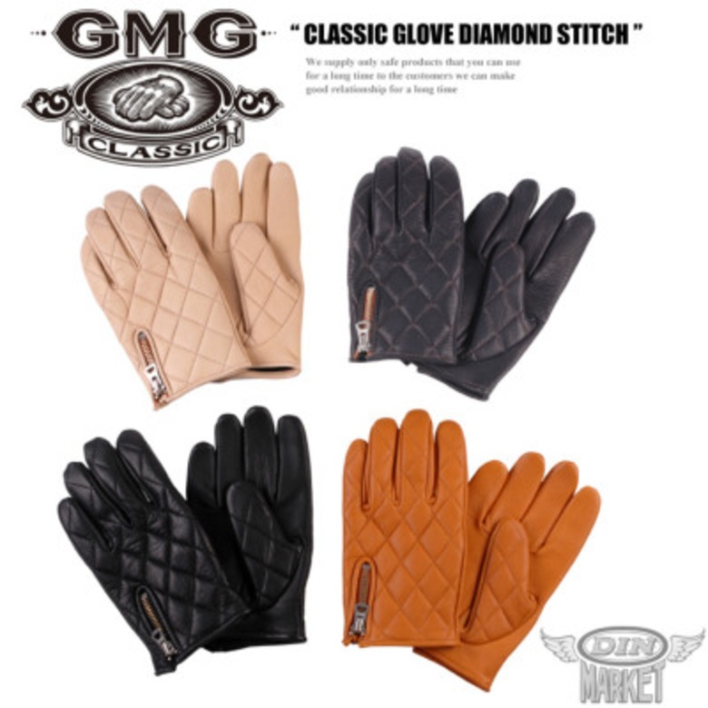 DIN MARKET(�ǥ���ޡ����å�)CLASSIC DIAMOND STITCH ggmc02 ���ץ������� ���� ���饷���� �ѵ��� �����䥹�ƥå� ��鴶 �˽����� �֥�å�