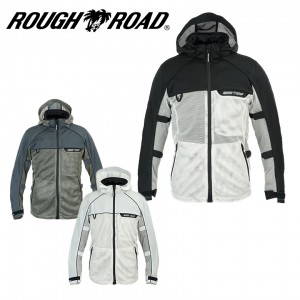 ROUGH&ROAD(ラフ&ロード)ダイレクトエアメッシュパーカーFP RR7352 レディースバイクジャケット カジュアル パーカー 通気性 春夏用
