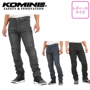 KOMINE(コミネ)エニグマライトプロテクトジーンズ WJ-7325R レディースバイクパンツ カジュアル シンプルデザイン 女性用 プロテクター標準装備 デニム 春夏用