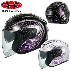 【送料無料】 OGK(オージーケー)ジェットヘルメット EXCEED-2 PLUME バイク用品 グラフィック 紫 羽根・孔雀 XS~XL 小さいサイズ レディース 女性