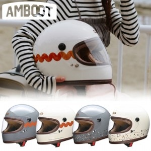 AMBOOT(アンブート)レディースフルフェイスヘルメット AB-CHARM バイク用品 女性用 かわいい 全排気量対応 デザイン 取寄品