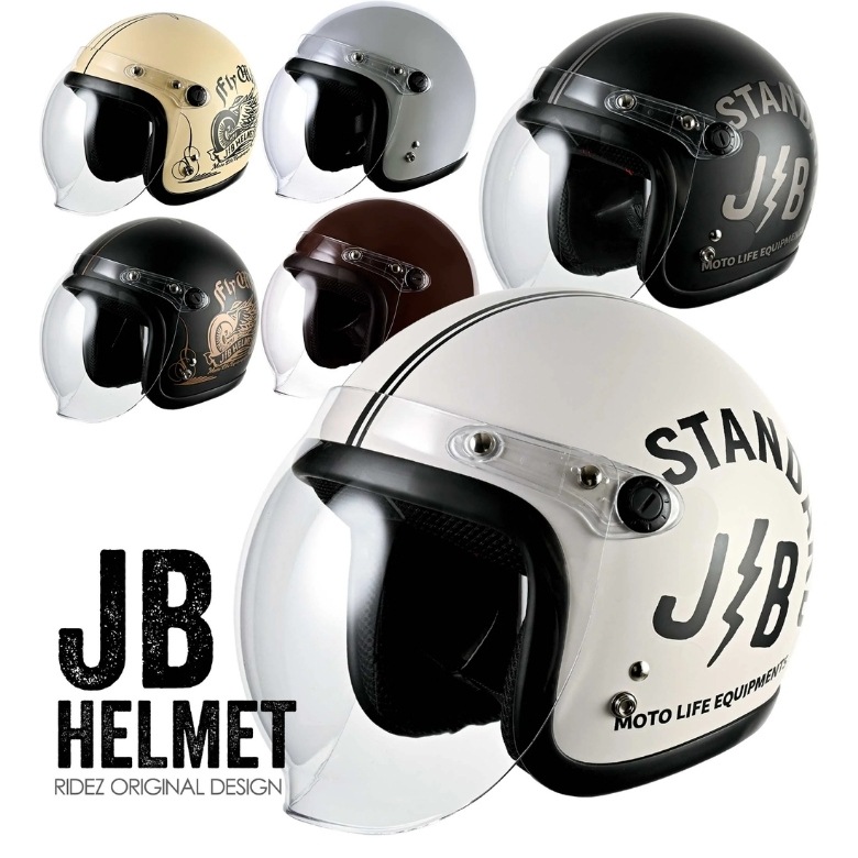 RIDEZ(ライズ)バイク用ジェットヘルメット JB HELMET FLYWHEEL