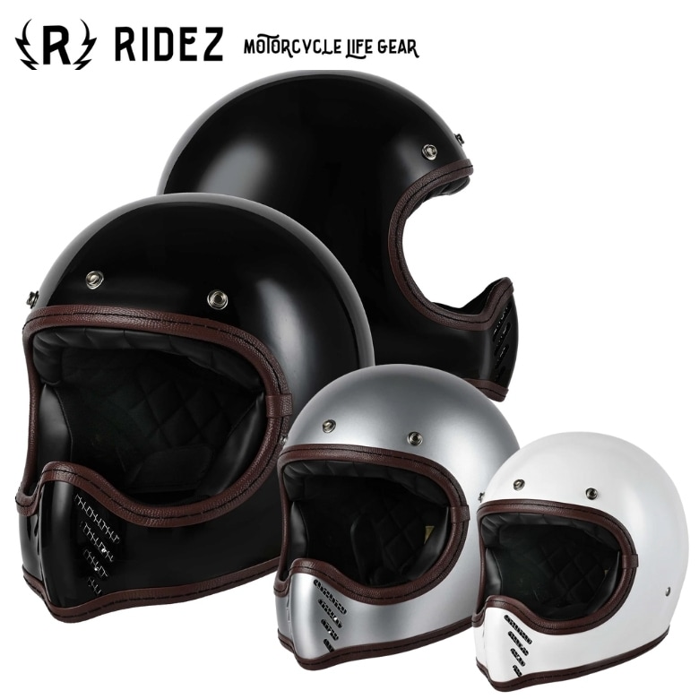【RIDEZ(ライズ)】ヘルメット　族ヘル　ビンテージフルフェイス　旧車 Amazon | 【RIDEZ(ライズ)】フルフェイスヘルメット バイク