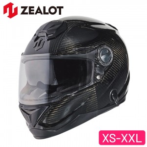 【送料無料】ZEALOT(ジーロット)フルフェイスヘルメット BullRaider2 バイク用 XS〜XL ブルレイダー2 カーボン CARBON+FRP インナーシールド 取寄品