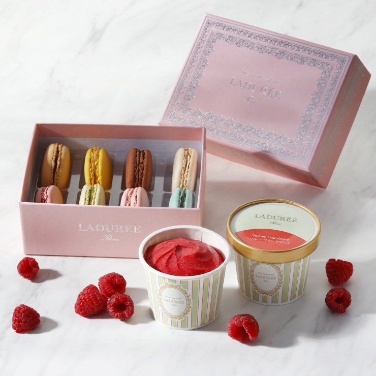 マカロン&アイスセット(ローズ)