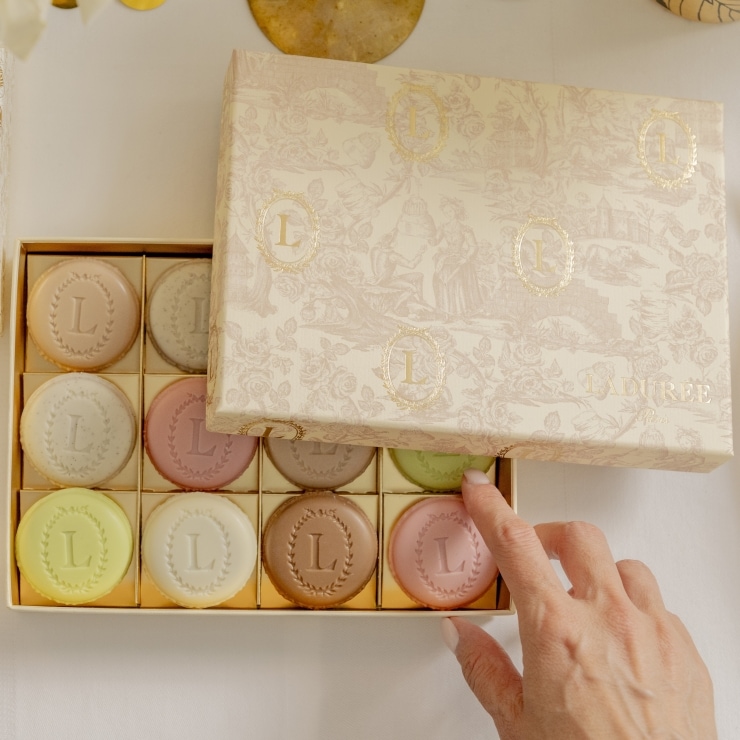 ローズ・プードレ ウジェニー12個入り ｜ラデュレ｜マカロン発祥の