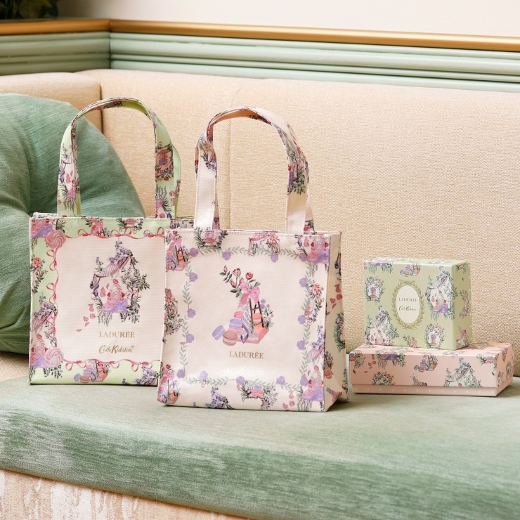 LADURÉE × Cath Kidston スモールブックバッグ アイボリー