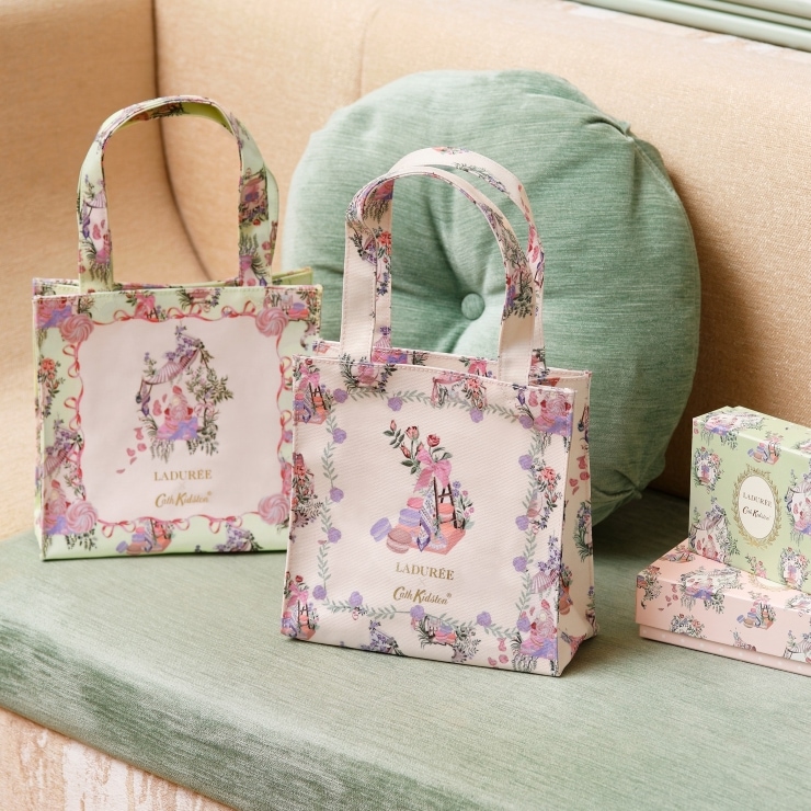 LADURÉE × Cath Kidston スモールブックバッグ アイボリー
