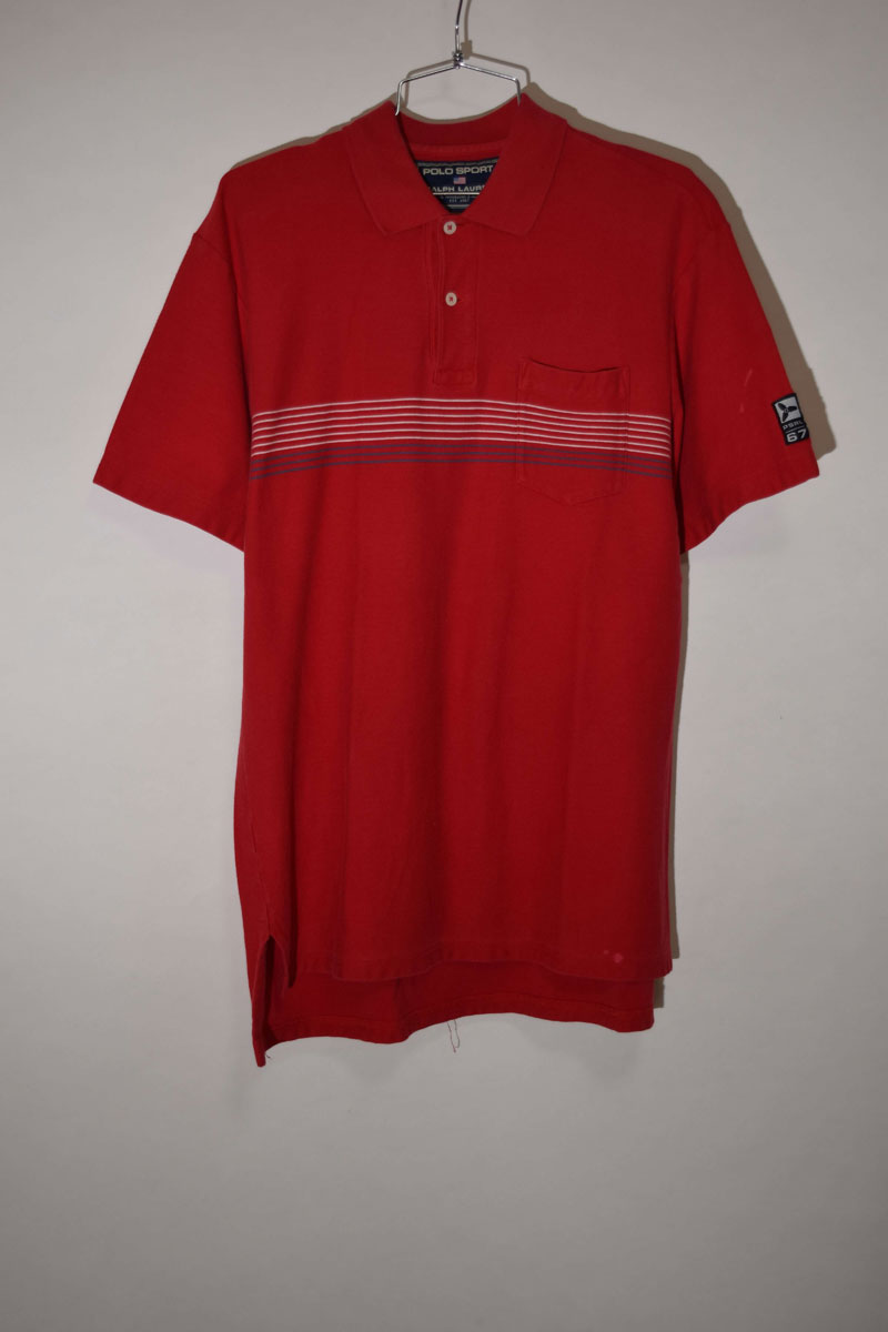 【クーポン対象外】【Mサイズ】 POLO SPORT ポロスポーツ PSRL 67 POLO ポロシャツ RED レッド 【古着 USED】 |トップス|アイテムから探す