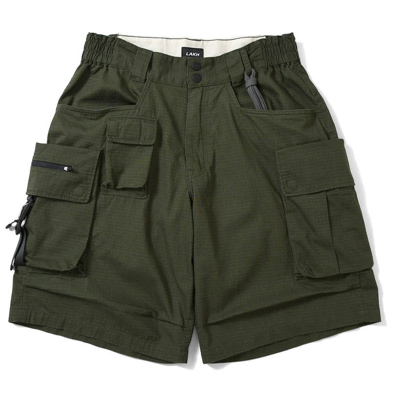 LAKH ラク TEN POCKETS CARGO SHORTS RIPSTOP カーゴショーツ OLIVE オリーブ【30%オフ】