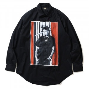 LOOSE × Nas ルーズ×ナズ LOOSE×NAS RELAX FIT GRAPHIC SHIRT 長袖 シャツ LO21SP-08 21AW BLACK ブラック|トップス|アイテムから探す