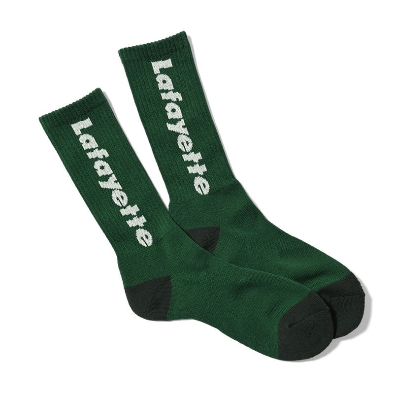 LFYT エルエフワイティー Lafayette LOGO CREW SOCKS ソックス LA222101 GREEN グリーン