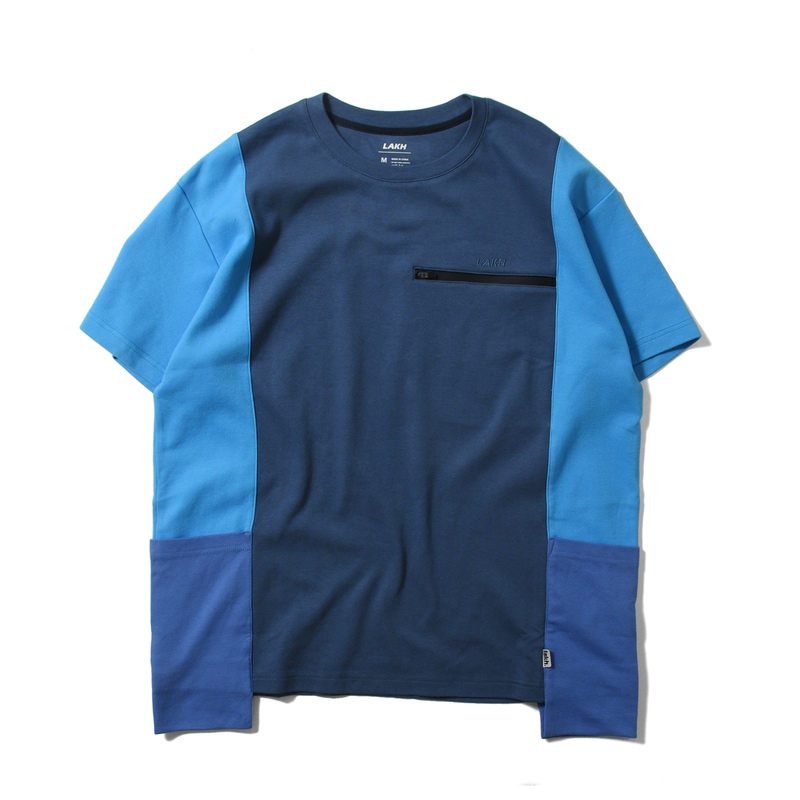 LAKH ラク PANEL POCKET TEE 半袖Tシャツ NAVY ネイビー 【20%オフ】