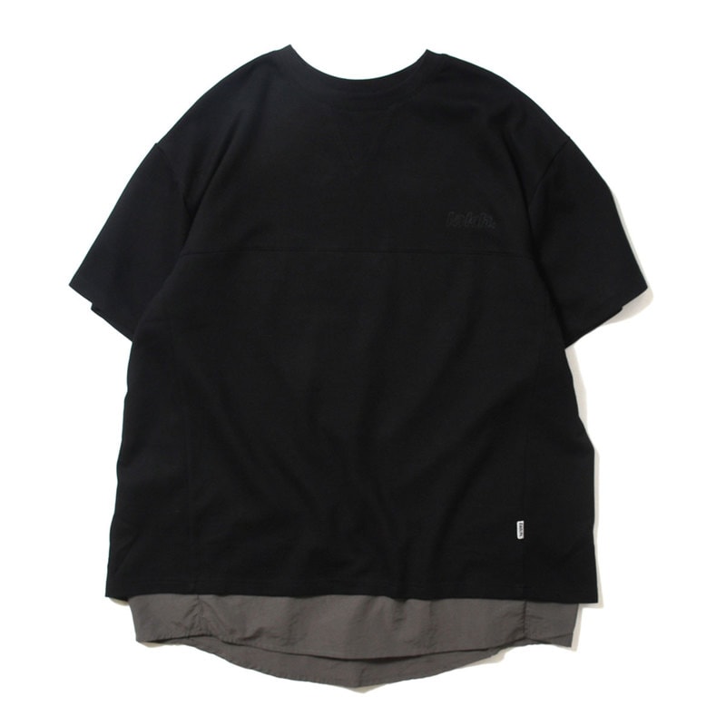 LAKH ラク GENERAL LAYER SIDE SLIT TEE 半袖Tシャツ BLACK ブラック 【20%オフ】