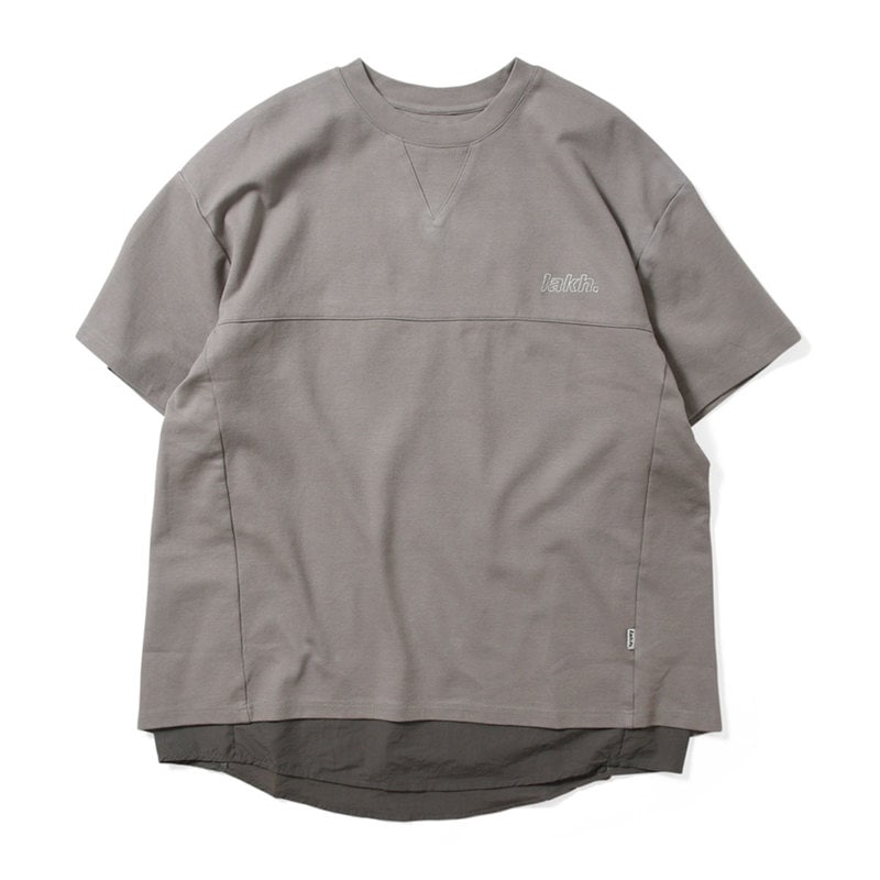 LAKH ラク GENERAL LAYER SIDE SLIT TEE 半袖Tシャツ GREY