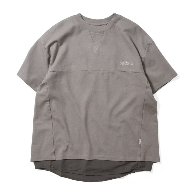 LAKH ラク GENERAL LAYER SIDE SLIT TEE 半袖Tシャツ GREY グレー 【20%オフ】