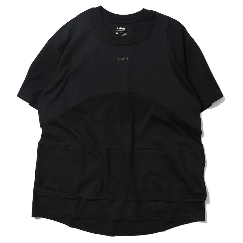 LAKH ラク TRIPLE LAYERED TEE 半袖Tシャツ BLACK ブラック 【20%オフ】