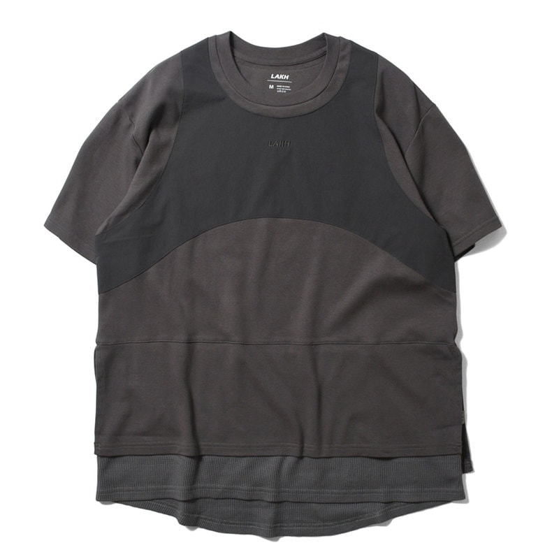 LAKH ラク TRIPLE LAYERED TEE 半袖Tシャツ GREY グレー 【20%オフ】