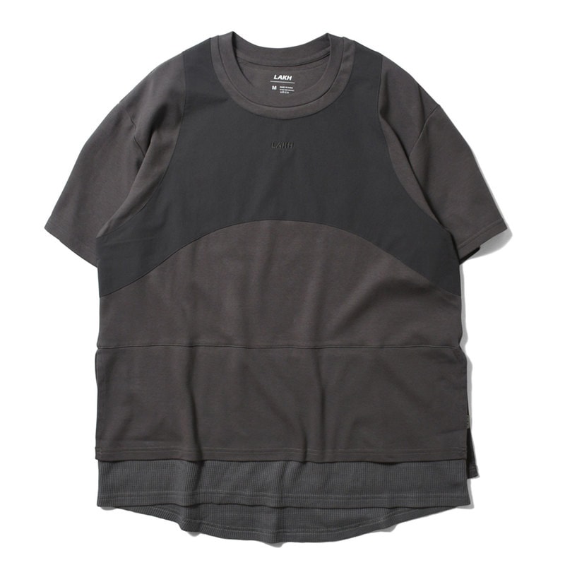 LAKH ラク TRIPLE LAYERED TEE 半袖Tシャツ GREY グレー 【30%オフ】
