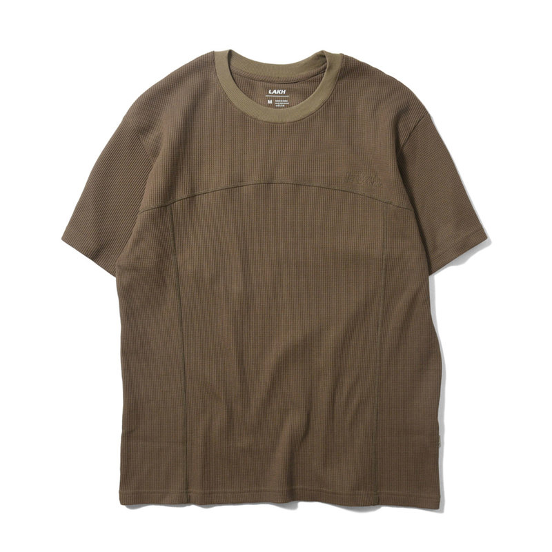 LAKH ラク WAFFLE STITCHED TEE 半袖Tシャツ OLIVE オリーブ 【30%オフ】