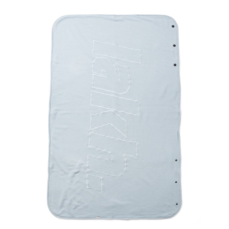 LAKH ラク EMBROIDERY BLANKET ブランケット STONE BLUE ストーンブルー 【30%オフ】