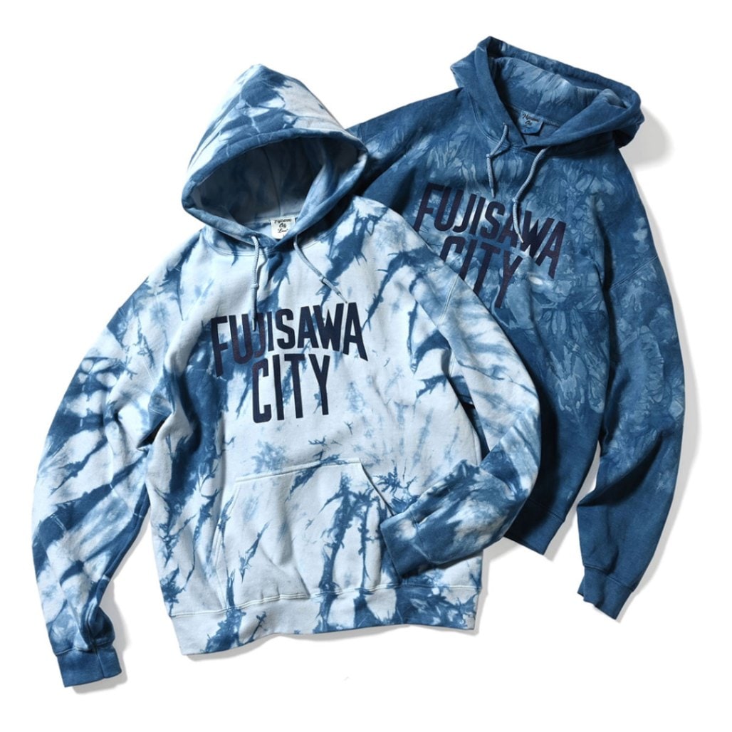 FUJISAWA CITY LOVE フジサワシティラブ BLUEHANDS PROJECT LOGO HOODIE プルオーバーフーディー FC210502 INDIGO DYE インディゴダイ