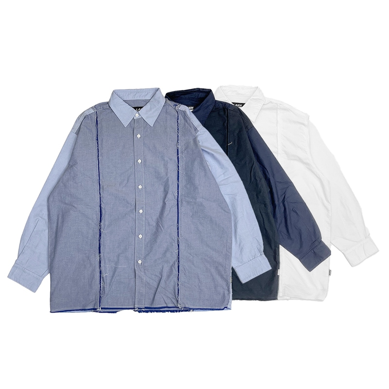LAKH ラク Raw Edge L/S Patch Shirt 長袖カジュアルシャツ REP-LS【30%オフ】
