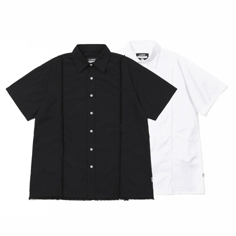 LAKH ラク S/S RAW EDGE SHIRT 半袖カジュアルシャツ DIVERSE-RE-SS