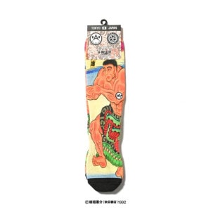 A-KILLER × THREE TIDES TATTOO × GRAPPLER BAKI エーキラ × スリータイズタトゥー × グラップラー刃牙 当麻蹴速(たいまのけはや) SOCKS ソックス 