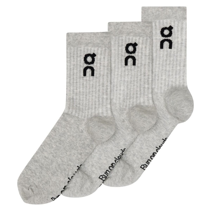 ON オン ソックスロゴ ストリート ヒップホップ ラッパー ワーク カジュアル アウトドア キャンプ スポーツ ブランド Logo Sock High 3P U Heather Gray 2UF10311732