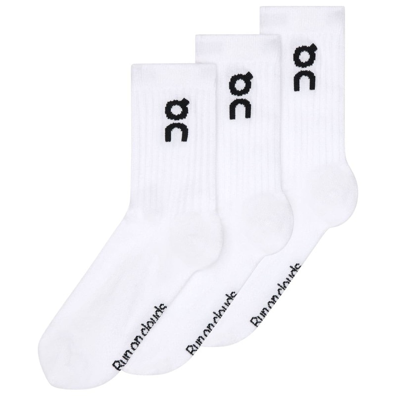 ON オン Logo Sock High 3P U White ソックス 2UF10310069