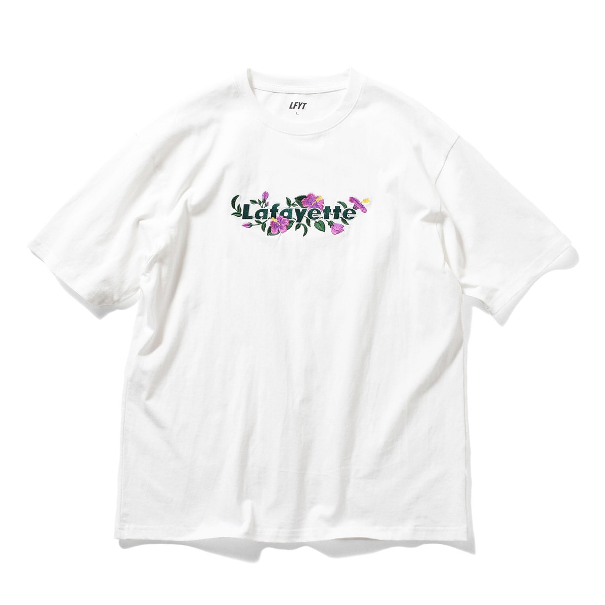LFYT x Shelter エルエフワイティー x シェルター Hibiscus Logo TEE WHITE/GREEN Tシャツ LE250105