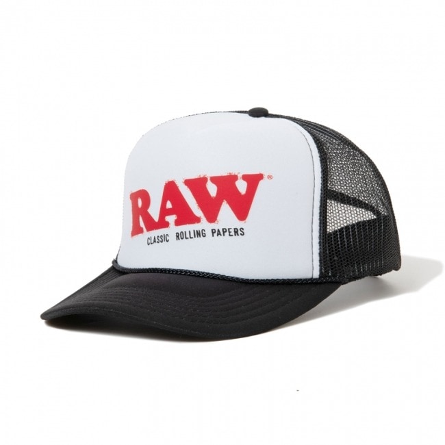RAW ロウ TRUCKER CAP WHITE メッシュキャップ 