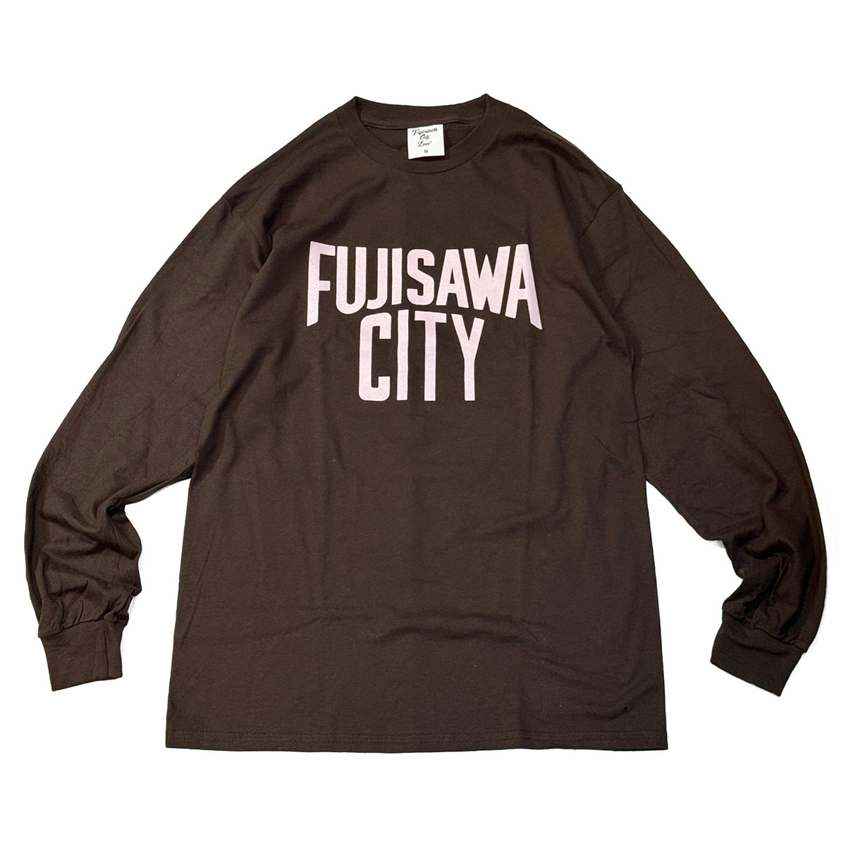 FUJISAWA CITY LOVE フジサワシティラブ FUJISAWA CITY LOGO L/S TEE 長袖Tシャツ BROWN×SAKURA ブラウン×サクラ