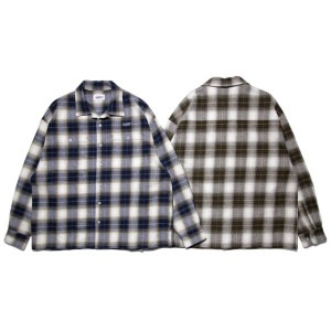 HAIGHT ヘイト OMBRE CHECK OPEN COLLAR SHIRT 長袖チェックシャツ HTAW-254002 |トップス|アイテムから探す