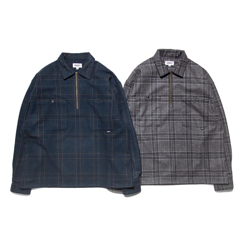 HAIGHT ヘイト FLANNEL HALF ZIP SHIRT ハーフジップフランネルシャツ HTAW-254001