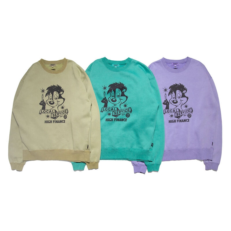 HAIGHT ヘイト LOCAL SERVICE PIGMENT DYE SWEAT ft.GRINDLODGE クルーネックスウェット HTGL-253002