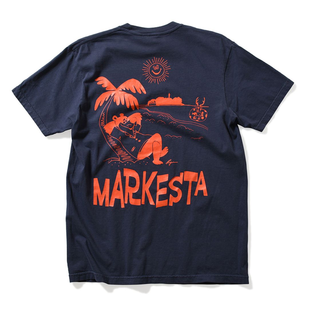 MARKESTA × RYU AMBE マーケスタ × リュウ・アンベ “BEACH CHILL HIGUMA” S/S TEE 半袖Tシャツ