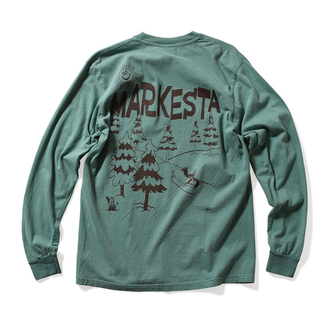 長袖 Tシャツ | MARKESTA × RYU AMBE マーケスタ × リュウ・アンベ “SNOWBOARDING KAWASEMI” L/S TEE 長袖Tシャツ