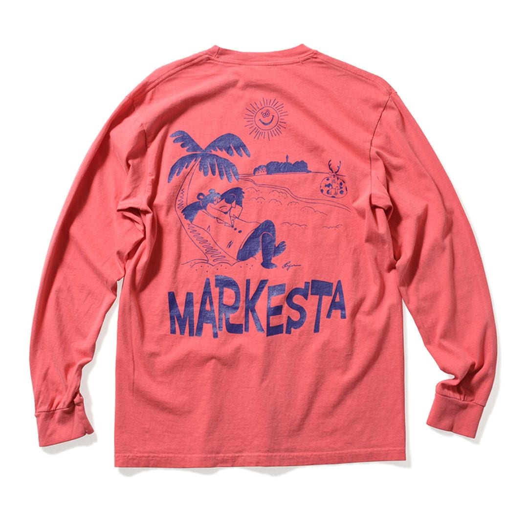 長袖 Tシャツ | MARKESTA × RYU AMBE マーケスタ × リュウ・アンベ “BEACH CHILL HIGUMA” L/S TEE 長袖Tシャツ