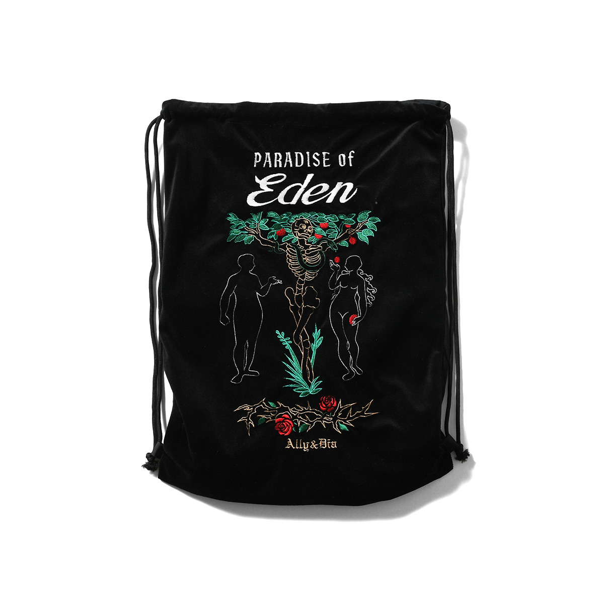 バックパック/リュック | Ally＆Dia アリーアンドダイア PARADICE OF EDEN VELOUR KNAPSACK ナップサック AD25AW005