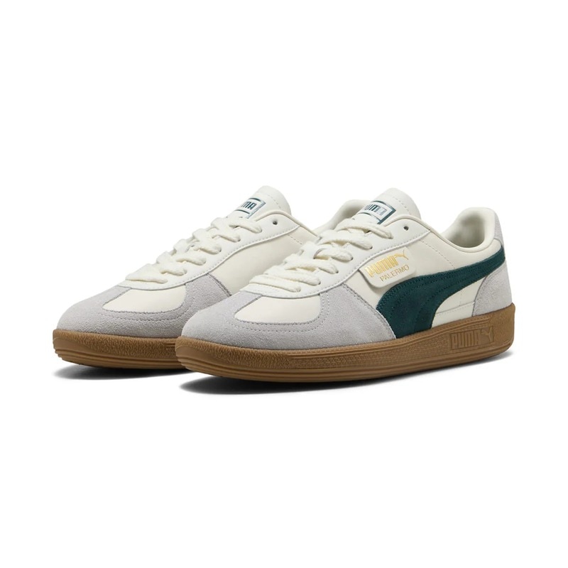 PUMA プーマ PALERMO LTH WARM WHITE-GREEN TERRAIN スニーカー 396464-22