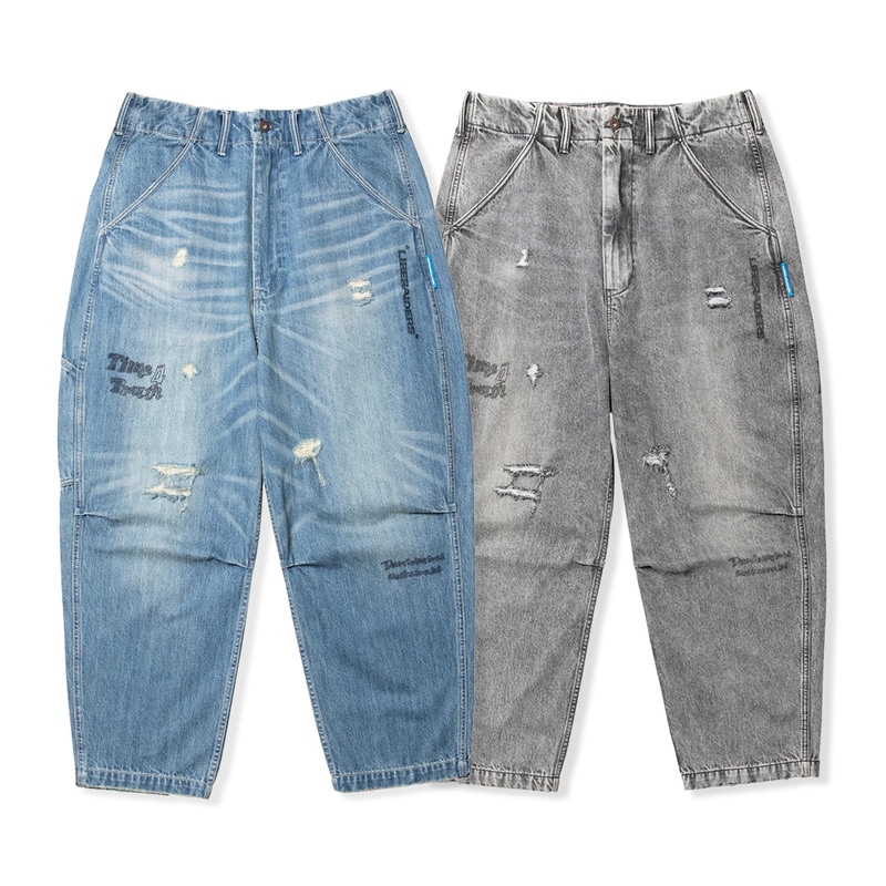 Liberaiders リベレイダーズ DAMAGED DENIM SARROUEL PANTS サルエル