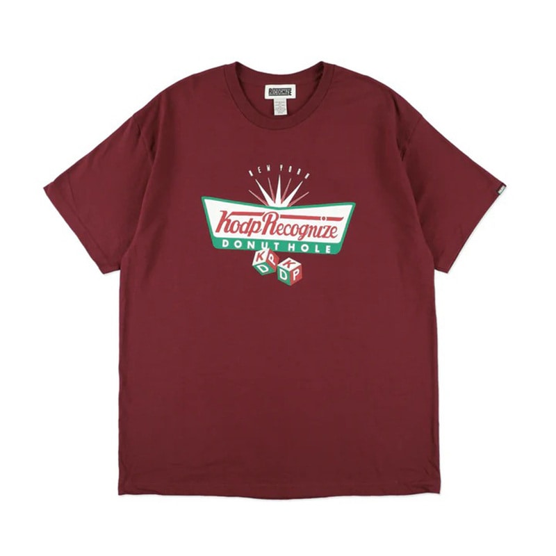RECOGNIZE レコナイズ DONUT HOLETEE BURGUNDY Tシャツ RCG261-DHT