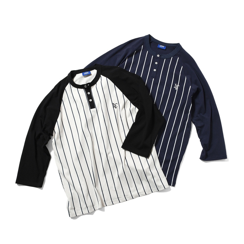 LFYT エルエフワイティー PINSTRIPE RAGLAN SLEEVE TEE ラグランスリーブTシャツ LS260102