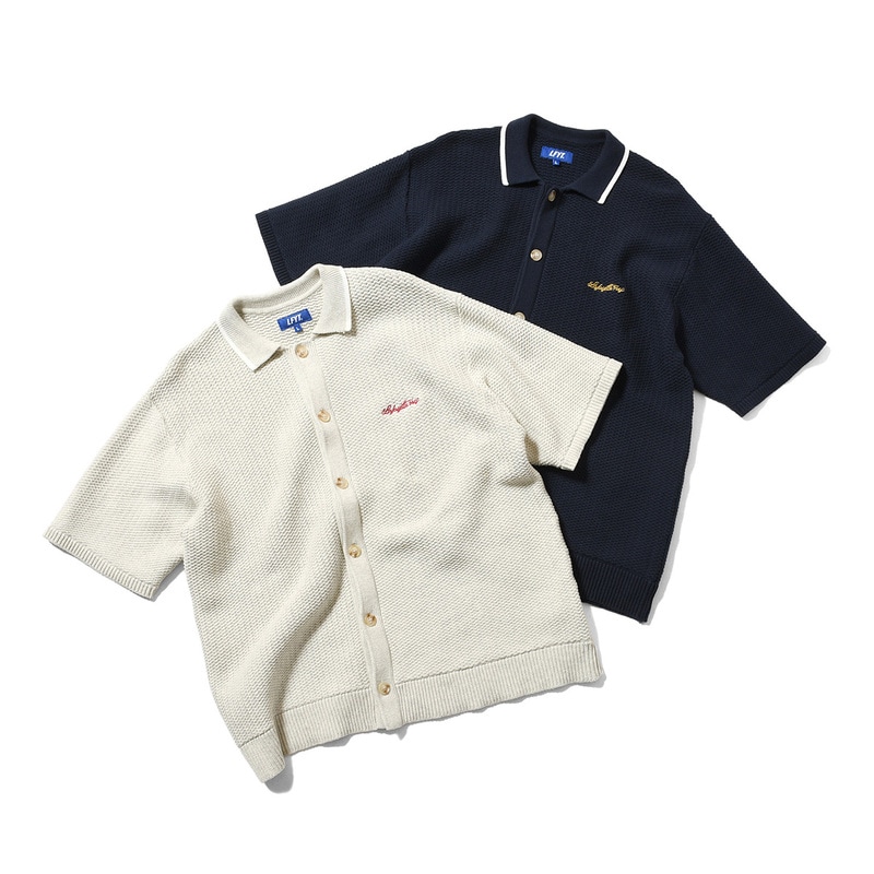 LFYT エルエフワイティー RAVEN PATTERN SUMMER KNIT SHIRT サマーニットシャツ LS260203