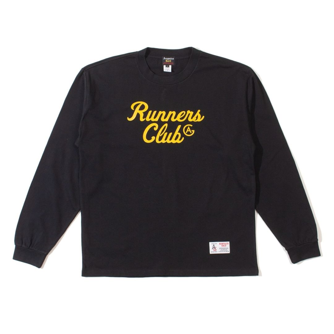 ACAPULCO GOLD アカプルコゴールド RUNNERS CLUB LS TEE BLACK 長袖Tシャツ