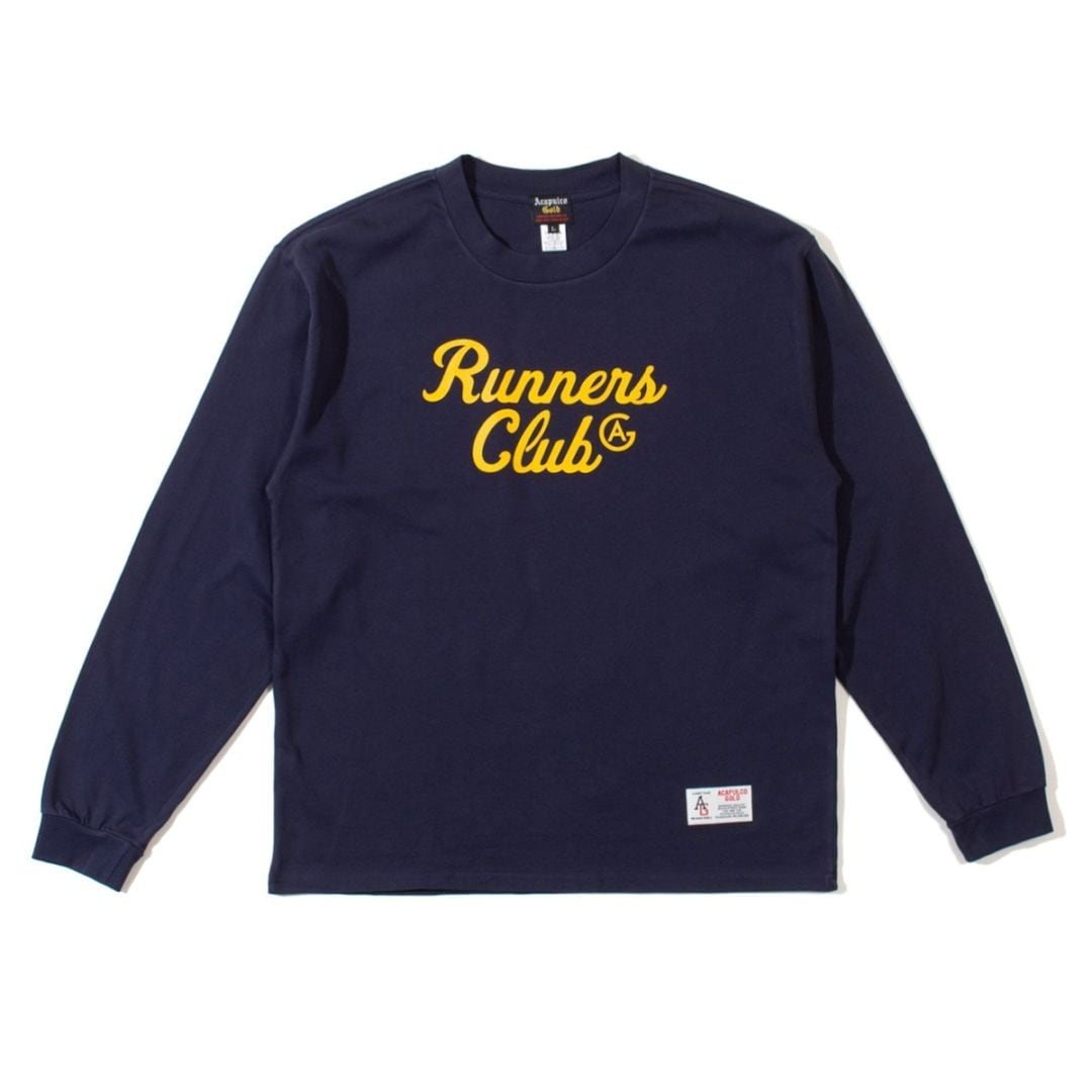 ACAPULCO GOLD アカプルコゴールド RUNNERS CLUB LS TEE NAVY 長袖Tシャツ