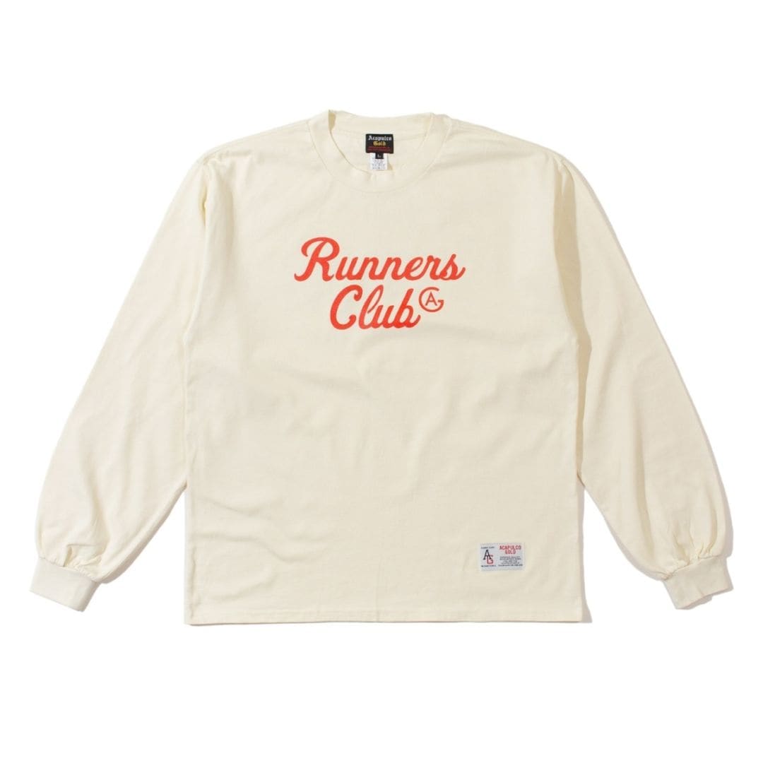 ACAPULCO GOLD アカプルコゴールド RUNNERS CLUB LS TEE CREAM 長袖Tシャツ